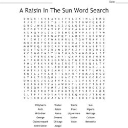 A raisin in the sun crossword